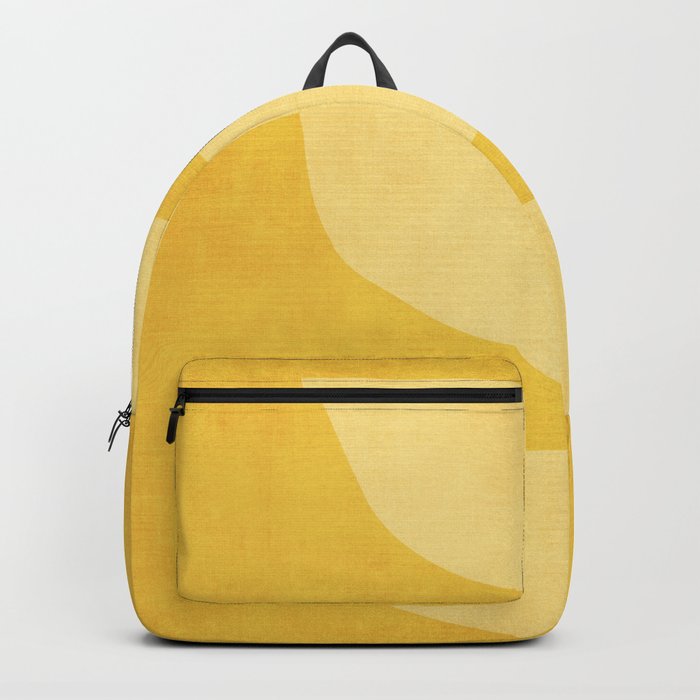Yellow Tones Semicircles Minimalist Artwork Backpack
