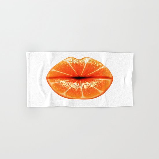 Juicy Orange Lips Hand & Bath Towel
