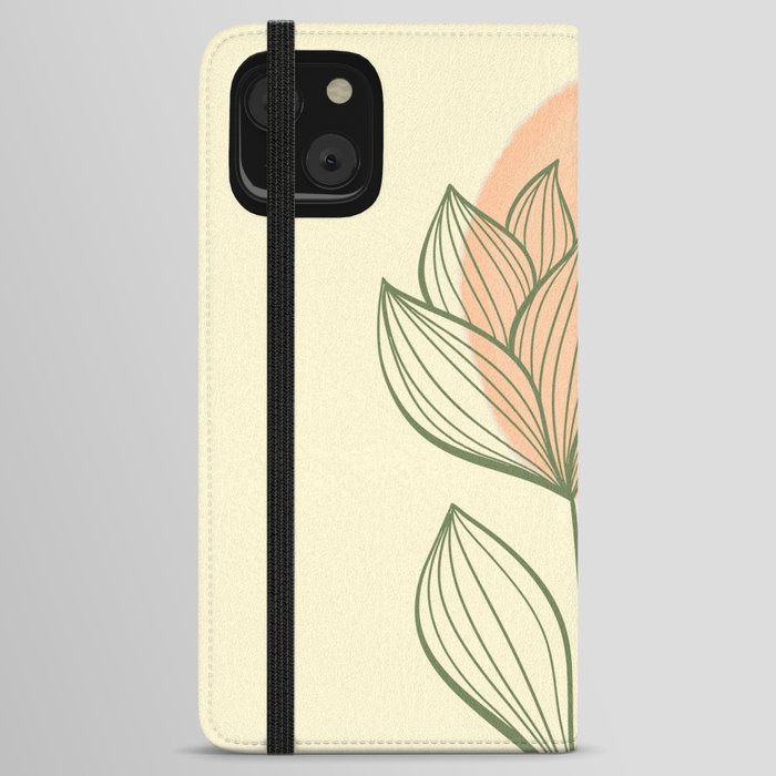 Minimalist Floral Pastel iPhone Wallet Case