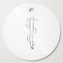 Rod of Asclepius Cutting Board