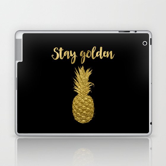 Stay Golden Precious Tropical Pineapple Laptop & iPad Skin