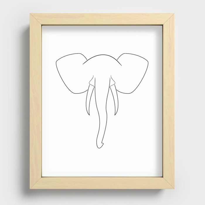Elegant Elephant Recessed Framed Print