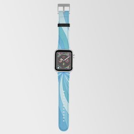 Blue Sunburst Retro Abstract Apple Watch Band