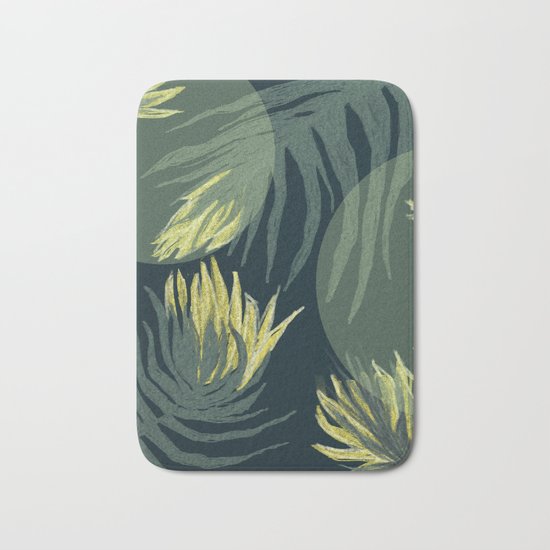 Dark palm Bath Mat