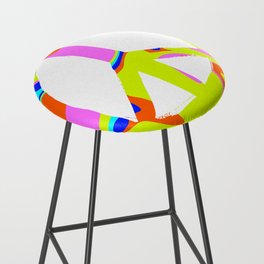 Psychedelic Funky Peace Symbol Bar Stool
