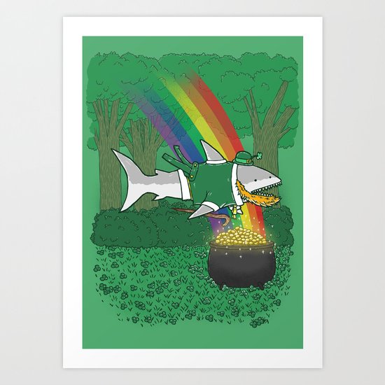 The Lucky Shark Art Print
