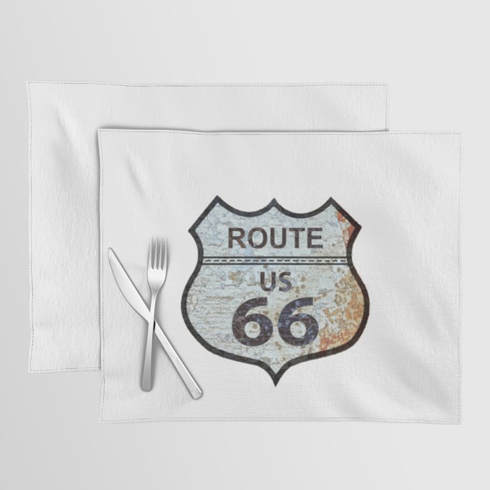 Route US 66 - Classic Vintage Retro American Highway Sign Placemat