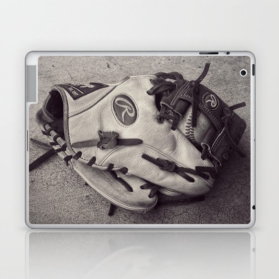 Baseball Glove and Ball in Sepia Laptop & iPad Skin