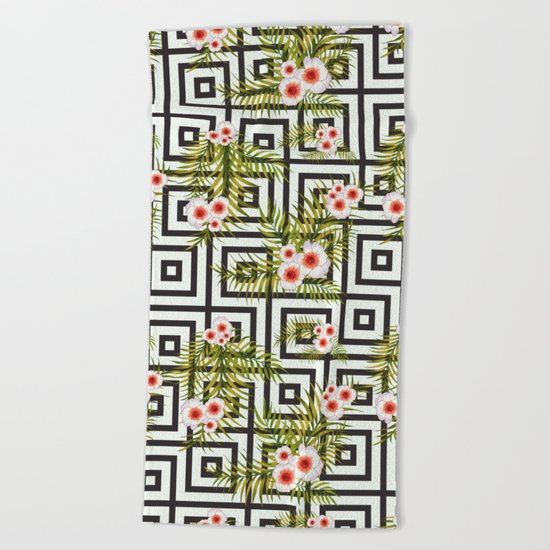 Geometric Jungle #society6 #decor #buyart Beach Towel