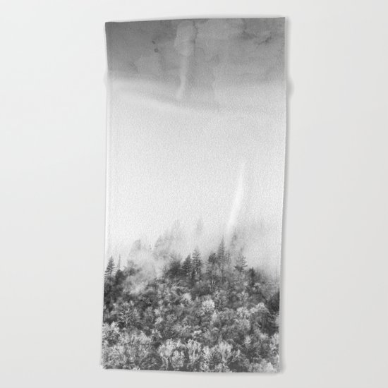 Monochromatic Landscape Beach Towel