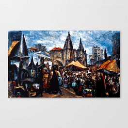 Medieval Fantasy Town Canvas Print