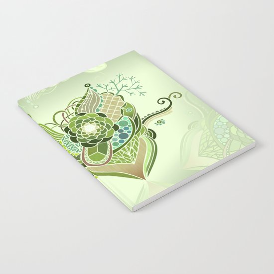 My tangled heart, olive Notebook