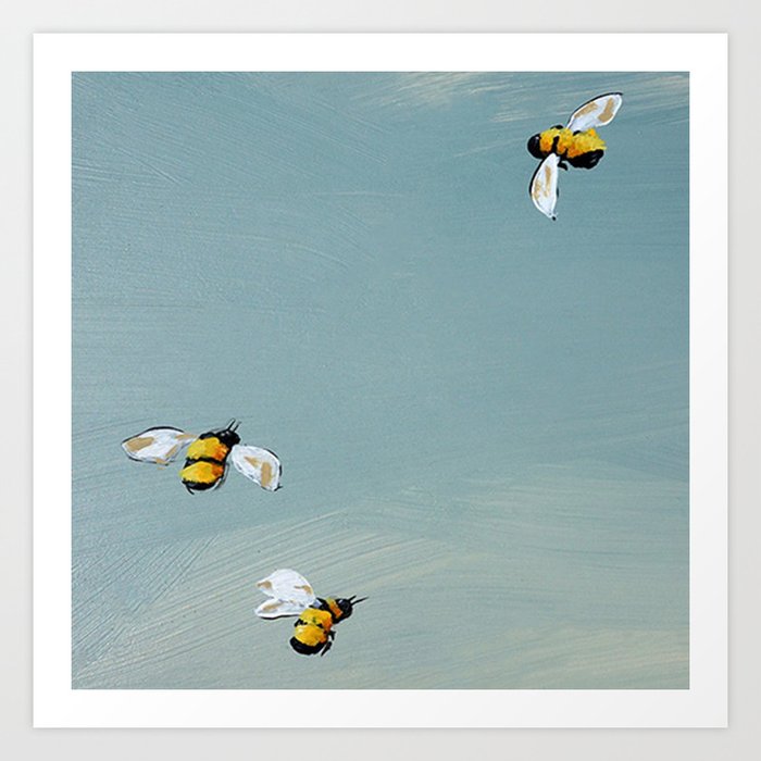 Bees in spring Art Print