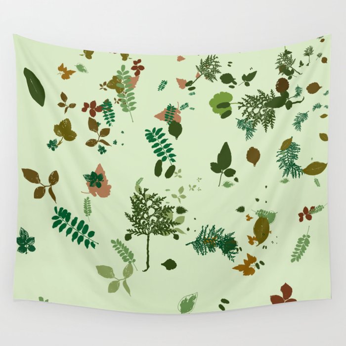 Foliage Leaves Nature Autumn Fall Trees Plants Wall Tapestry By Witnearionberg