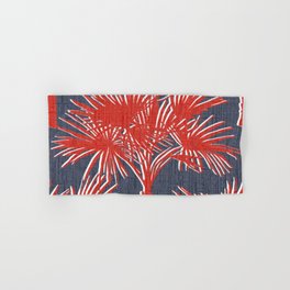 Retro 70’s Palm Trees in Red White and Blue Hand & Bath Towel