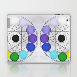 Chakra colors and moon - color wheel 1 Laptop Skin