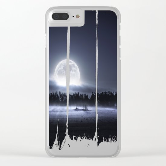 When the moon wakes up Clear iPhone Case