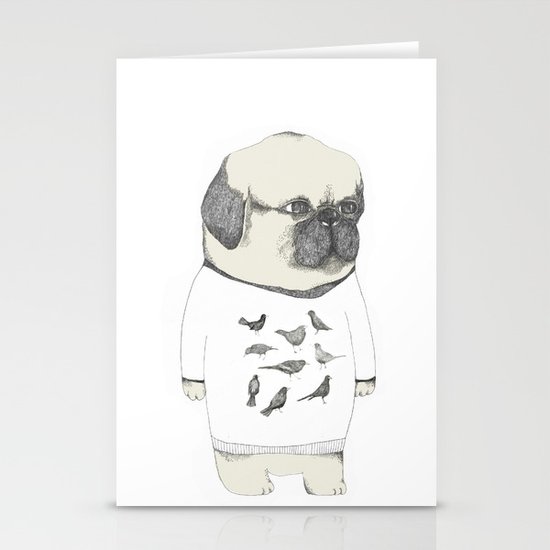 kinotto pug Stationery Cards