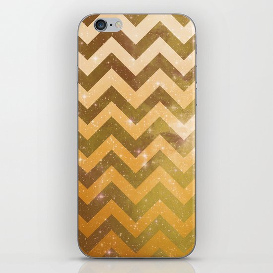 Golden Space Chevron iPhone & iPod Skin