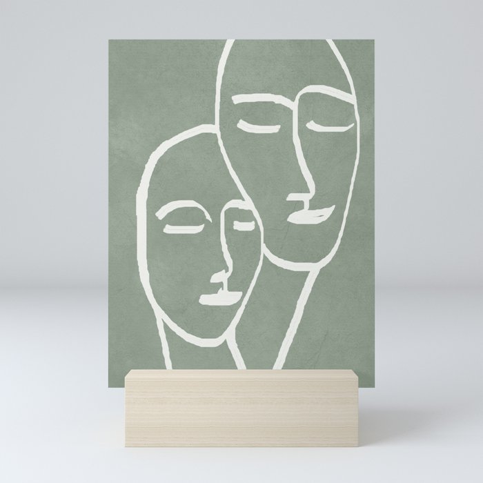 Abstract Masks Mini Art Print
