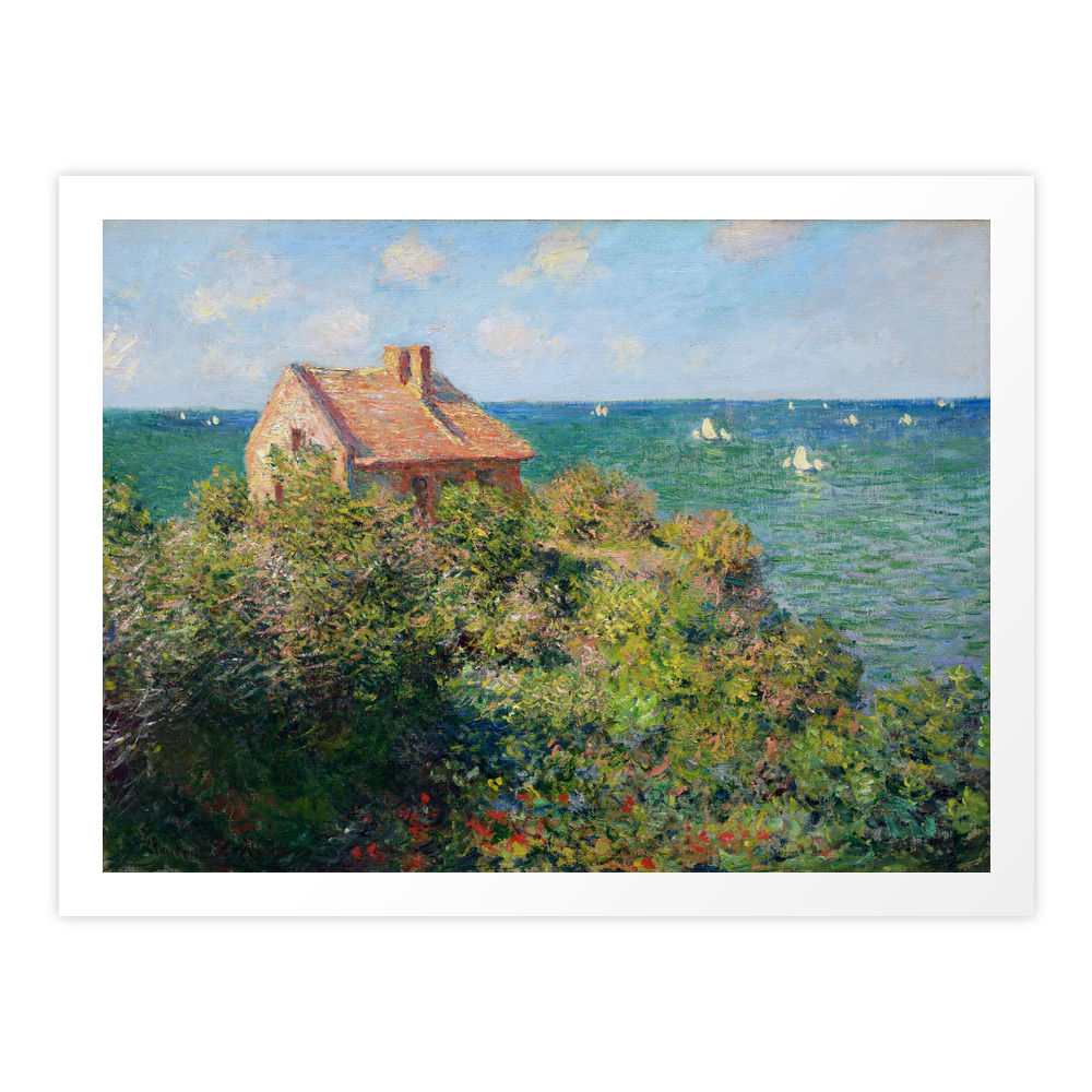 Fisherman's Cottage on the Cliffs at Varengeville Claude Monet Art Print by historystuff