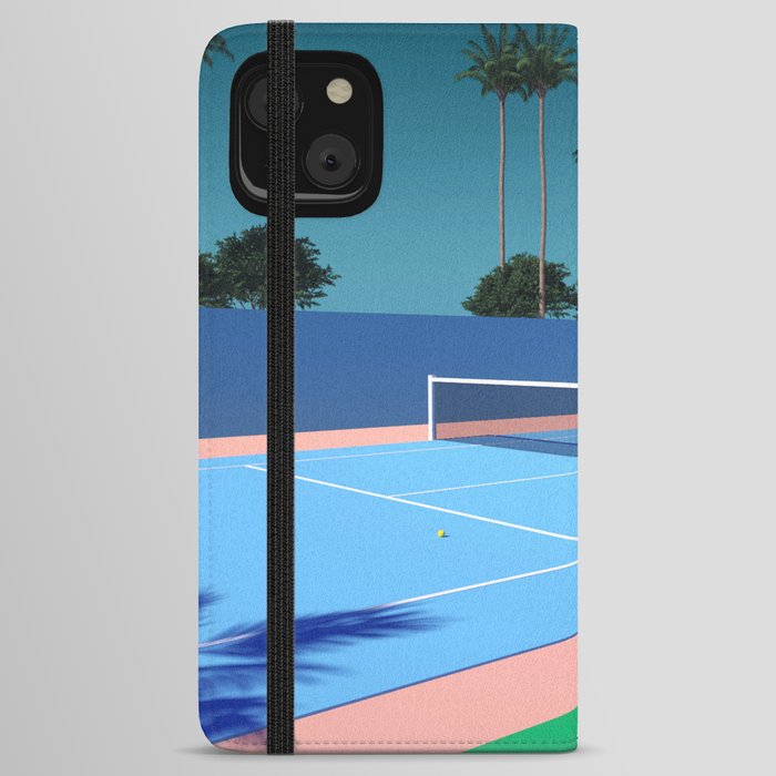 Tennis Court by Hiroshi Nagai iPhone Wallet Case