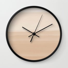 Touching Warm Beige Watercolor Abstract #1 #painting #decor #art #society6 Wall Clock