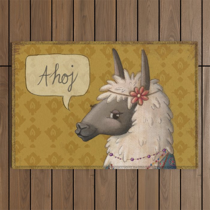 Bohemian Llama Outdoor Rug