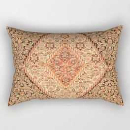 Senneh  Antique Kurdistan Northwest Persian Kilim Print Rectangular Pillow