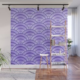 Bold Lavender Art Deco Arch Pattern Wall Mural