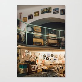 Vinyl store in Budapest Canvas Print