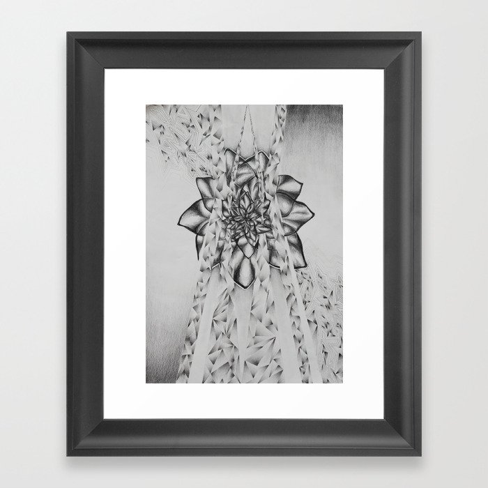 Fractal Flower Framed Art Print