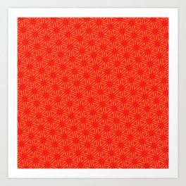 Red Triangles Pattern Art Print