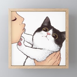 Don't kiss! Framed Mini Art Print