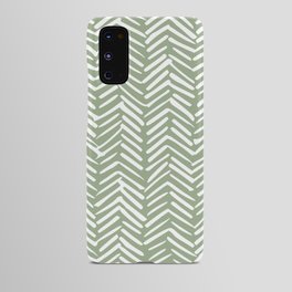 Boho, Abstract, Herringbone Pattern, Sage Green and White Android Case | Mudcloth, Dormroom, Modern, Minimal, Green, Pattern, Sage, Vintage, Herringbone, Bohemian 