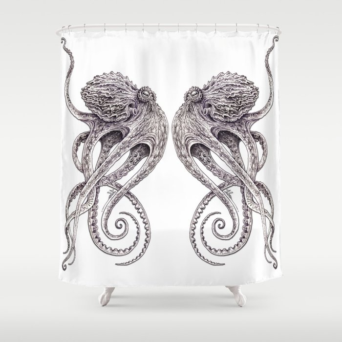 Cephalopod Shower Curtain