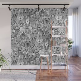 canadian animals black white Wall Mural
