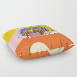 Retro Pattern Rainbow Floor Pillow