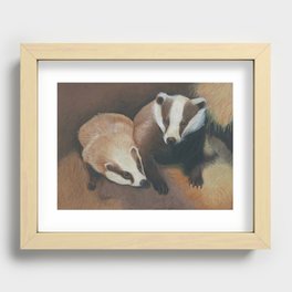 Badgers Recessed Framed Print