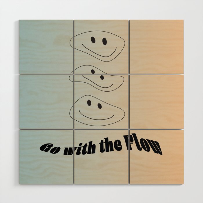 Go with the Flow Wood Wall Art