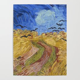 Wheatfield with Crows Poster