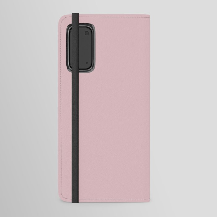 Pale Pastel Pink Solid Color Hue Shade - Patternless 4 Android Wallet Case