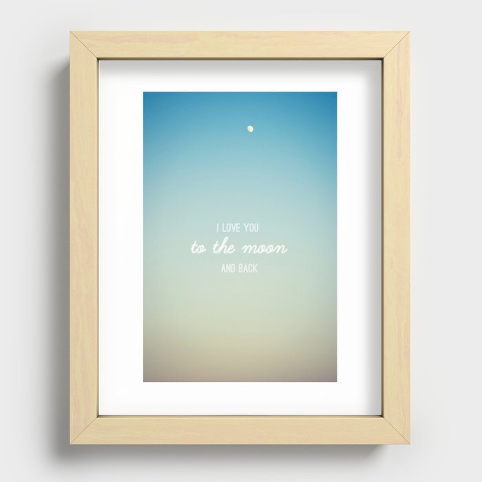 I Love You to the Moon and Back Recessed Framed Print