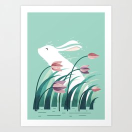 Rabbit, Resting Art Print