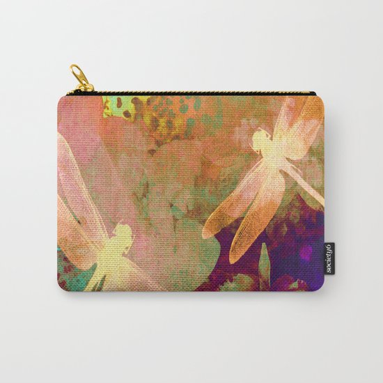 Dragonflies and Orchids QW Carry-All Pouch