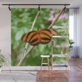 Mexico Photography - Beautiful Orange Butterfly With Black Stripes Wall Mural