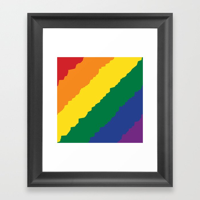 lgbtqia rainbow diversity Framed Art Print