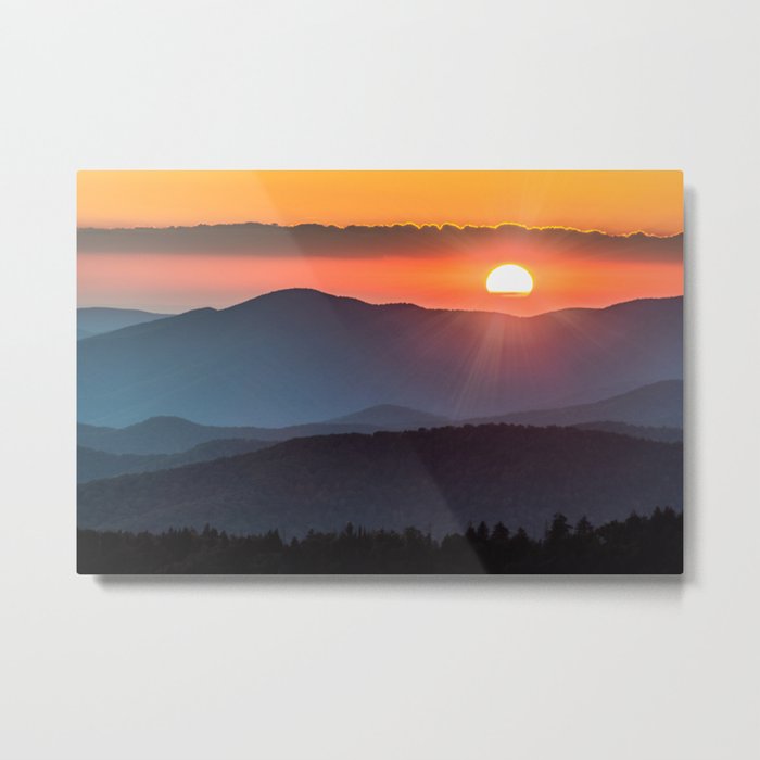 Smoky Mountain National Park Sunset - 19/365 Metal Print