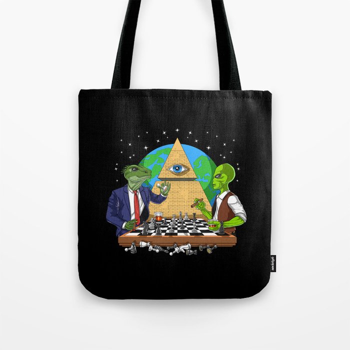 Alien Illuminati Conspiracy Tote Bag