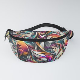 Unique Colorful Abstract Swirl Pattern Fanny Pack